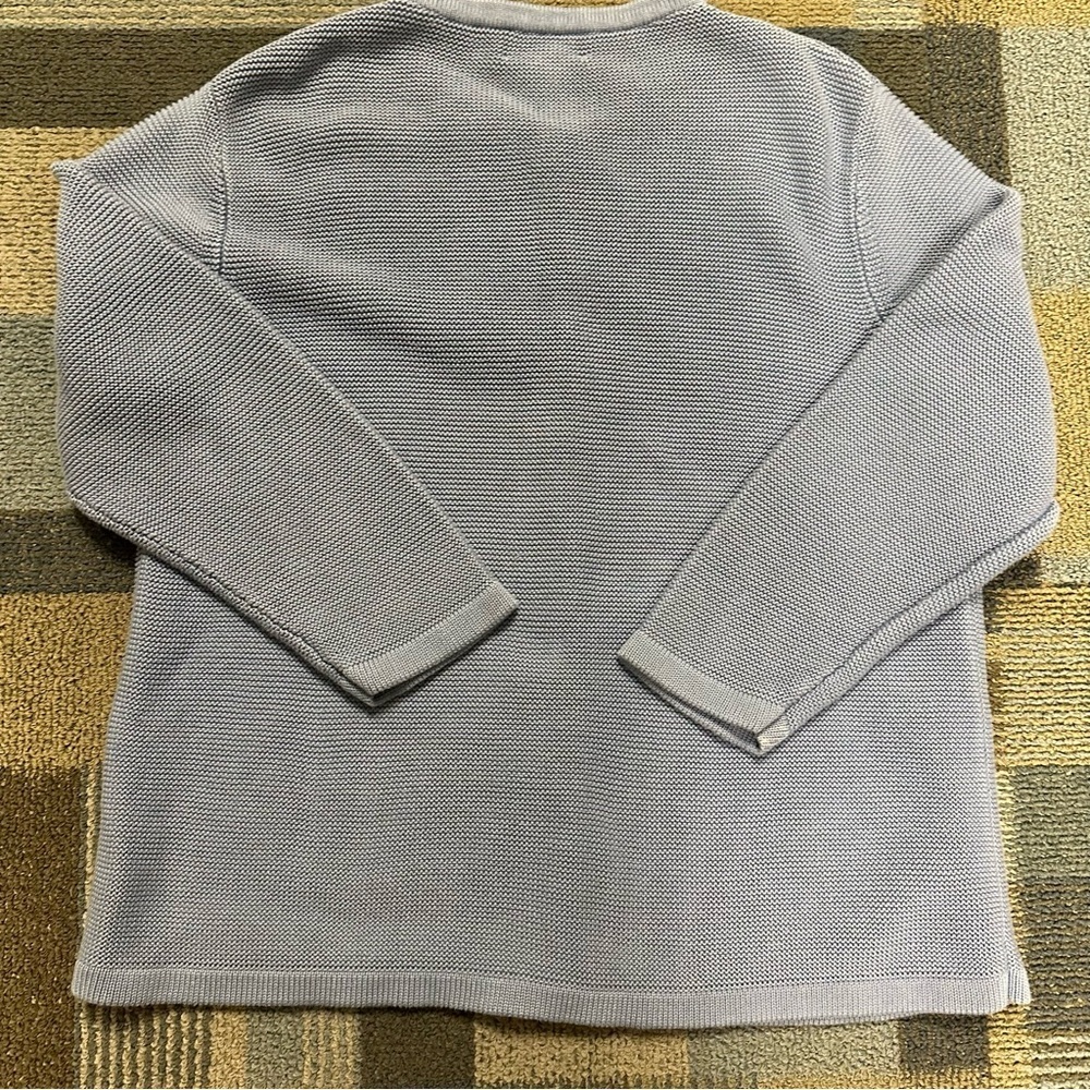 Pendleton Cardigan Coastal Nautical Icy Blue Knit Cottagecore Pastel Size L READ - Picture 3 of 10